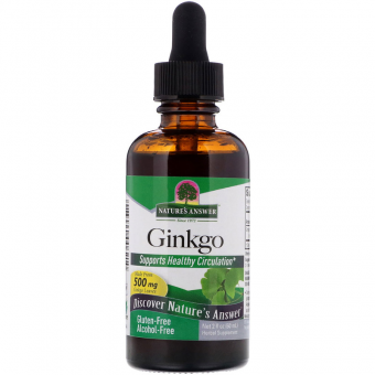 Ginkgo (Ginkgo Biloba)  - Flüssig 60 ml, 500 mg - ohne Alkohol 